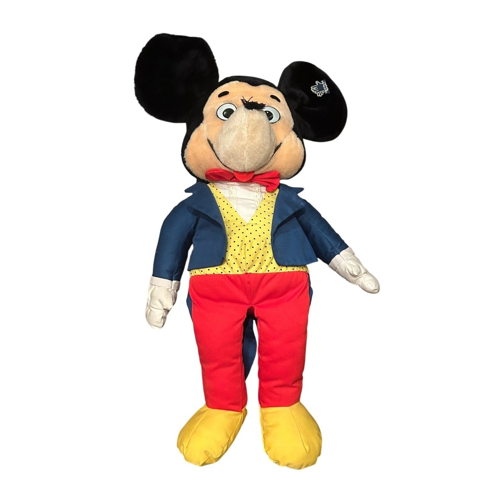 Vintage Applause Mickey Mouse Plush Toy Tuxedo Outfit Retro Disney Classic 80 90
